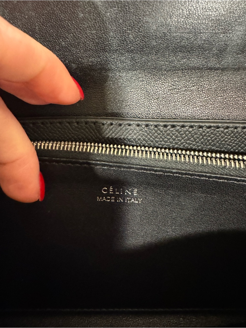 Celine long flap wallet with pebbled leather - Picture 4 of 6